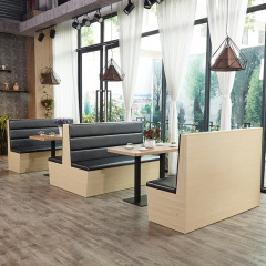 SOF modern custom cafe furniture booth seating table and chair wholesale