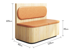SOF modern restaurant furniture dining tables leather booth seating set