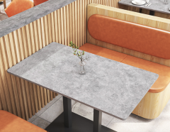 SOF modern restaurant furniture dining tables leather booth seating set