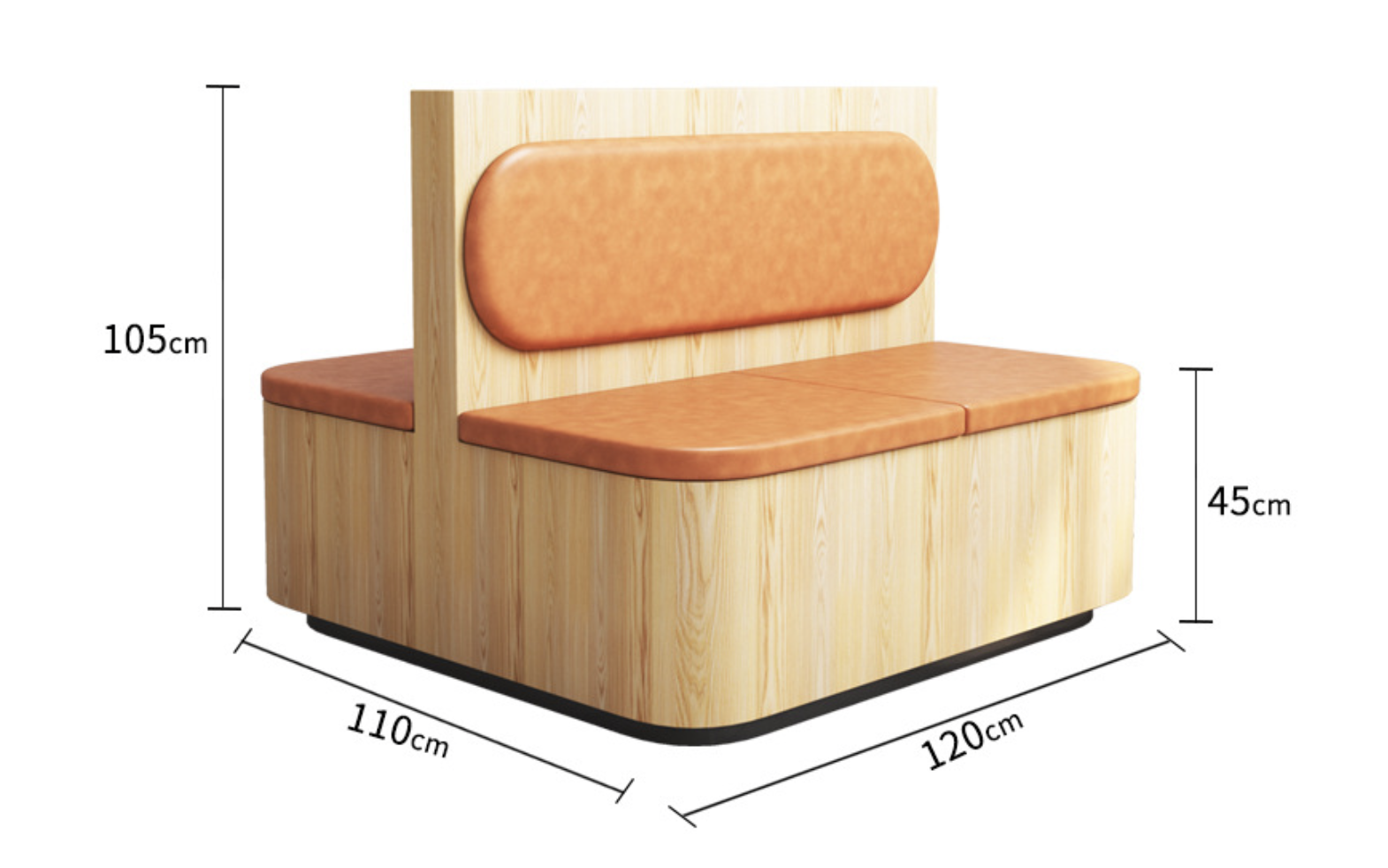 SOF modern restaurant furniture dining tables leather booth seating set
