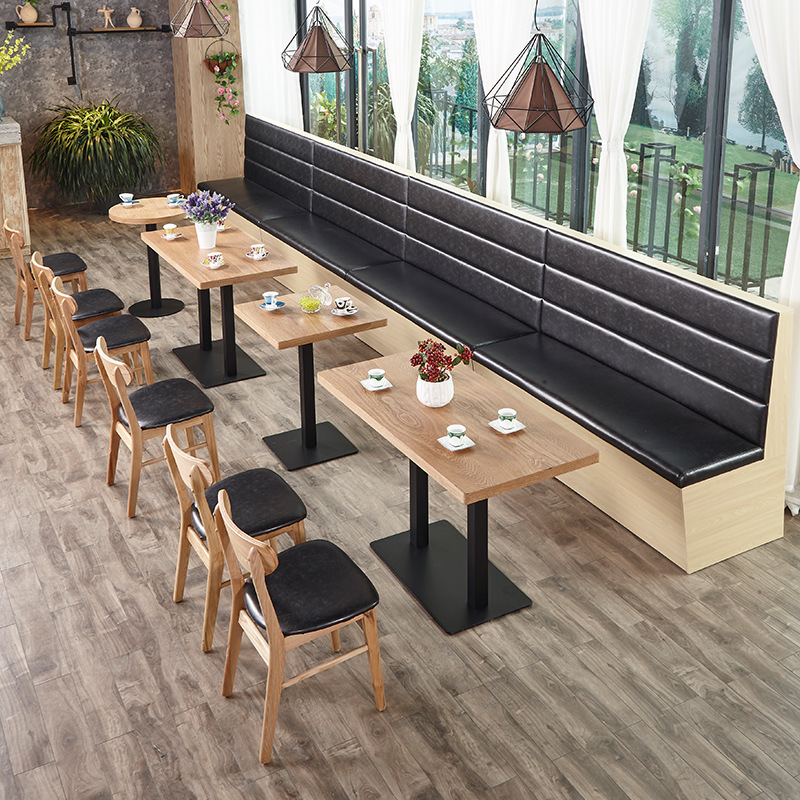 SOF modern custom cafe furniture booth seating table and chair wholesale