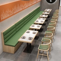 SOF new design cafe shop indoor furniture commerical restaurant booth fast food sofa tables and chairs