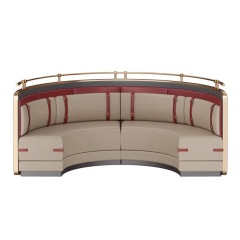 SOF one-stop custom durable stainless steel indoor restaurant furniture booth seating tables set