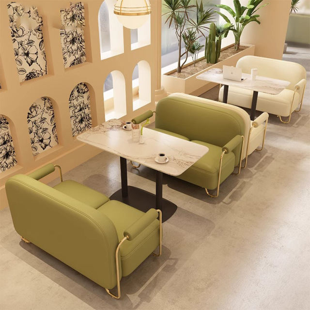 SOF custom Nordic style cafe booth table furniture set