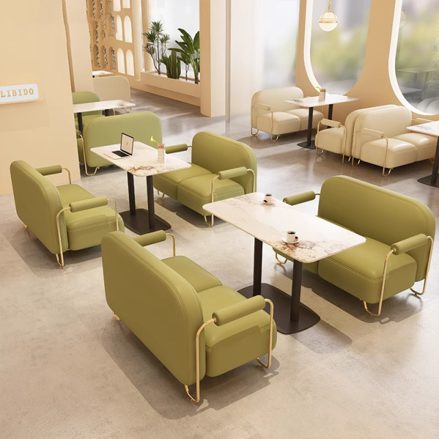 SOF custom Nordic style cafe booth table furniture set
