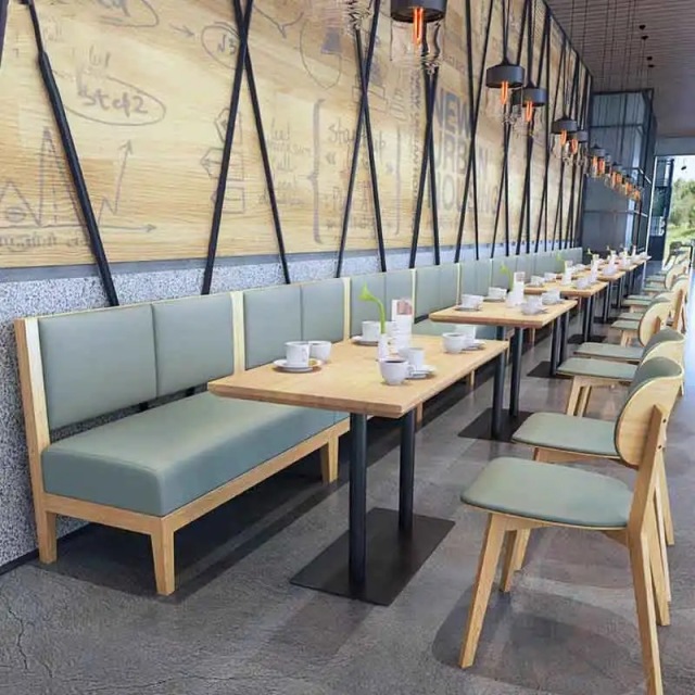 SOF custom commercial indoor furniture modern restaurant furniture sets cafe booth tables China factory wholesale