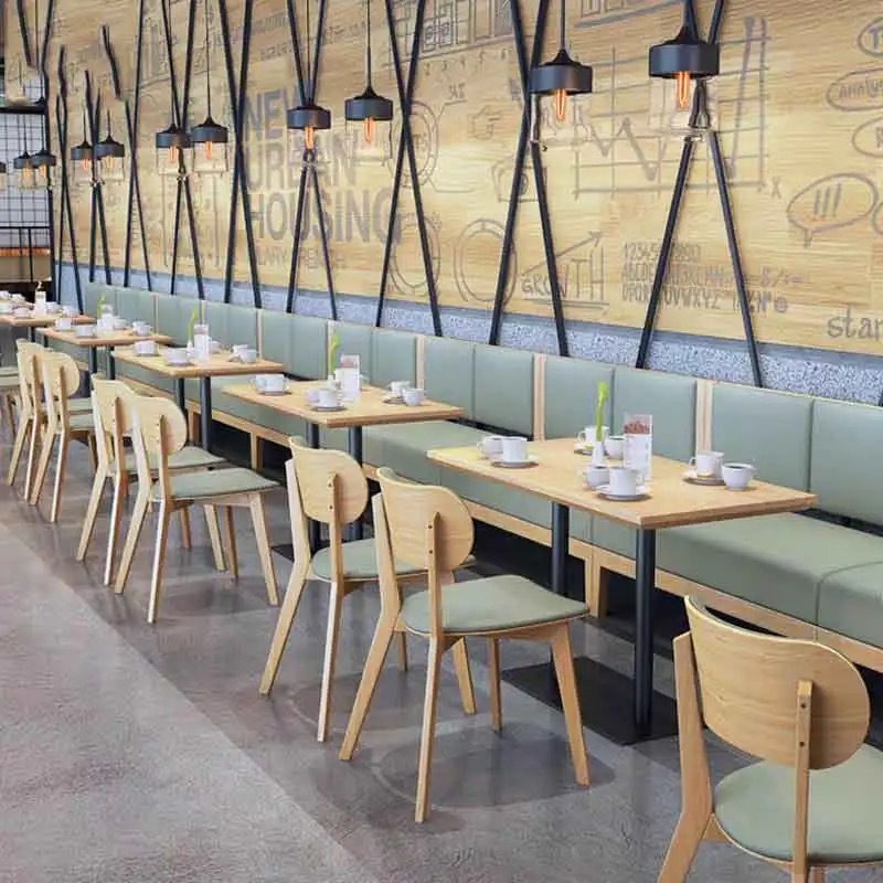 SOF custom commercial indoor furniture modern restaurant furniture sets cafe booth tables China factory wholesale