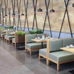 SOF custom commercial indoor furniture modern restaurant furniture sets cafe booth tables China factory wholesale