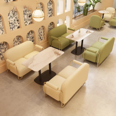 SOF custom Nordic style cafe booth table furniture set