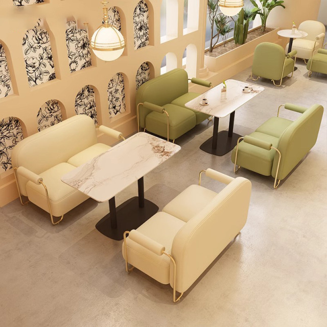 SOF custom Nordic style cafe booth table furniture set