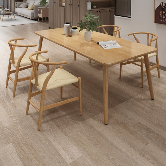SOF custom restaurant solid wood dining table and chair furniture set made in China