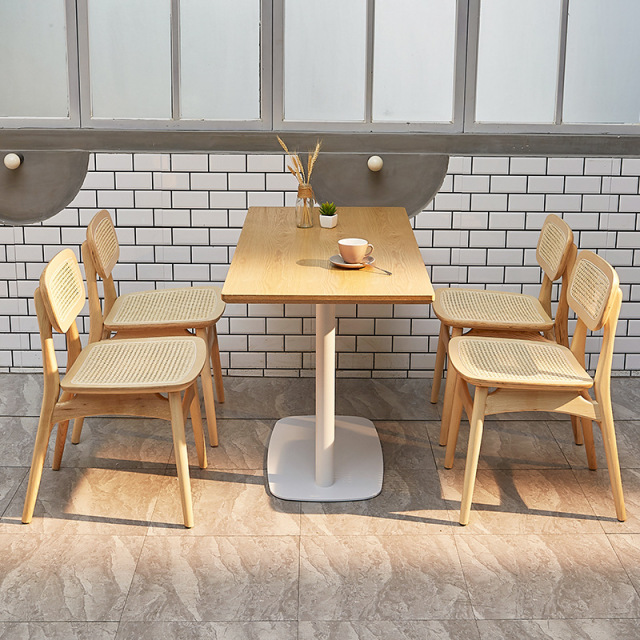 SOF modern design commercial indoor cafe furniture wooden table and chair
