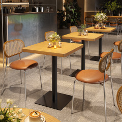 SOF wholesale commercial indoor cafe modern restaurant furniture set dining table and chairs