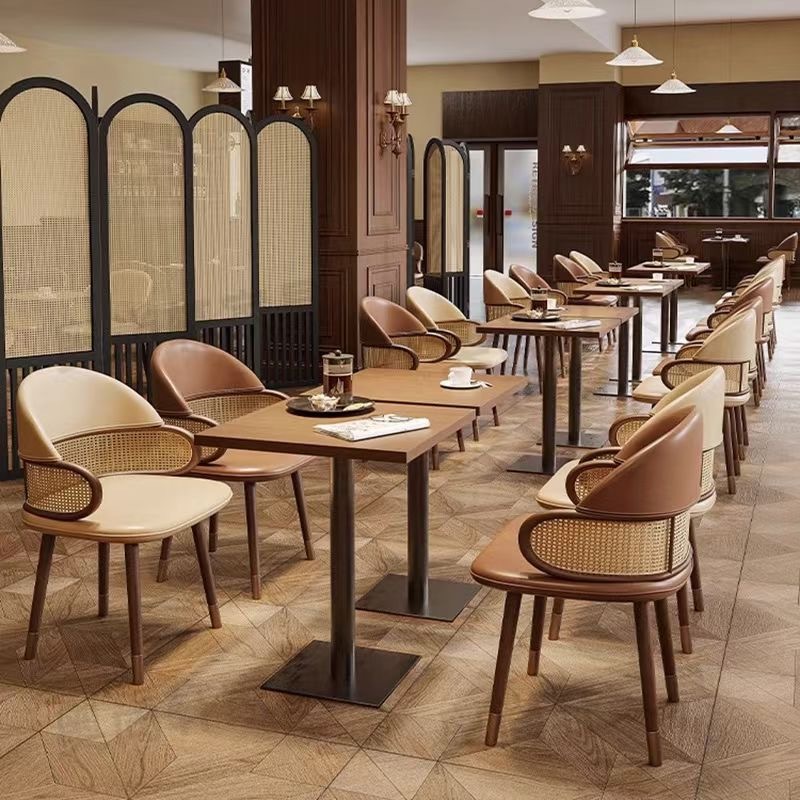 SOF one stop custom commercial modern wooden coffee restaurant tables and chairs booth seating furniture