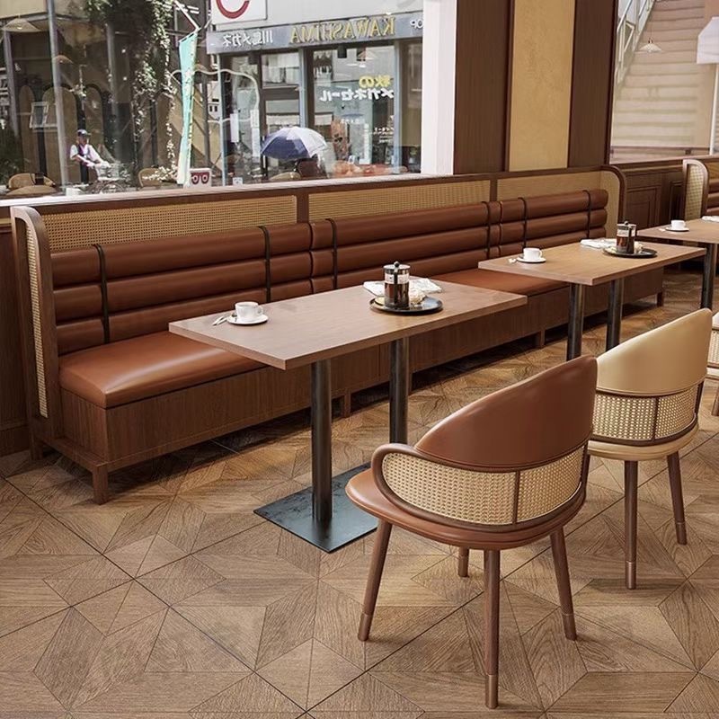 SOF one stop custom commercial modern wooden coffee restaurant tables and chairs booth seating furniture