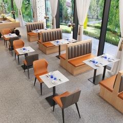 SOF dining furniture set sintered stone top classical metal indoor modern restaurant tables and chairs