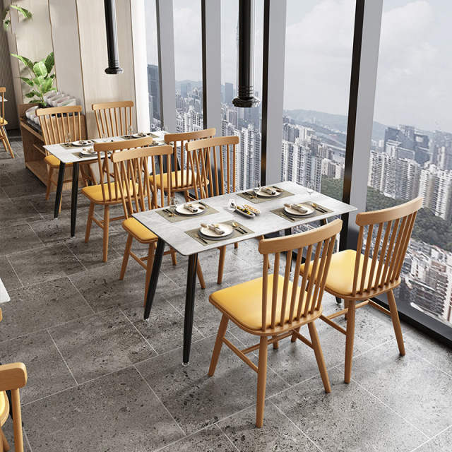 SOF commercial dining fast food indoor wholesale hotel restaurant tables chairs and booth seating furniture set
