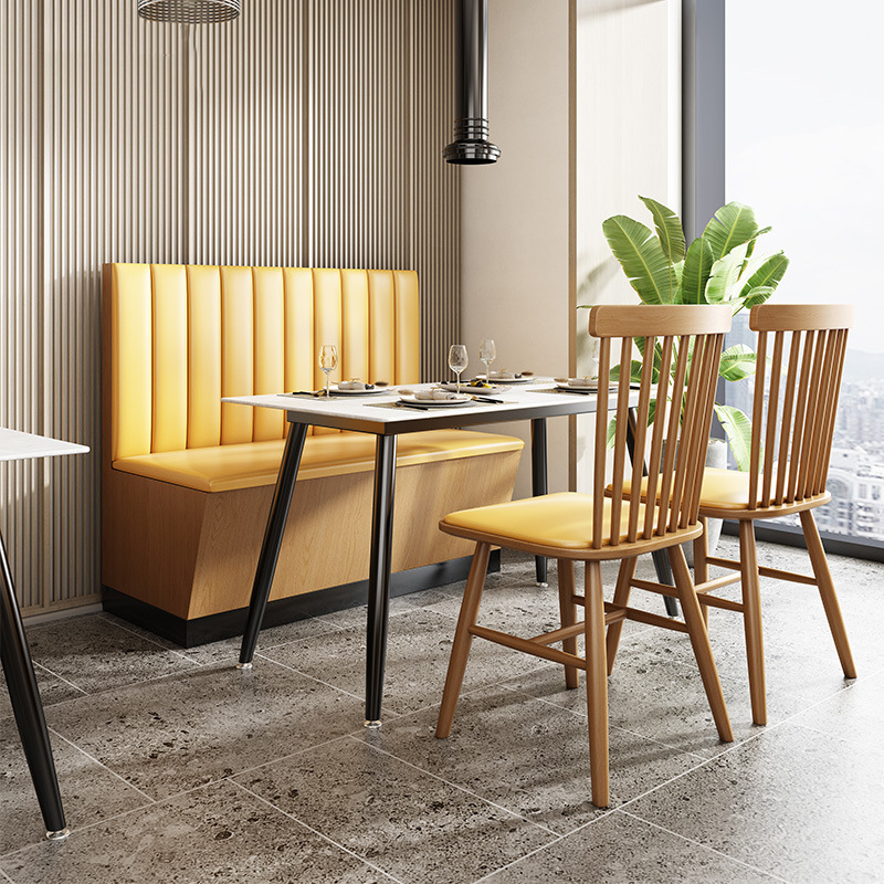 SOF commercial dining fast food indoor wholesale hotel restaurant tables chairs and booth seating furniture set