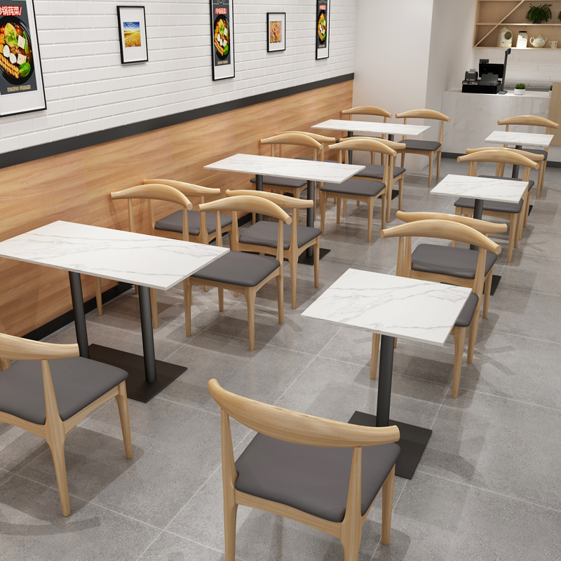 SOF custom commercial indoor coffee shop modern European wood restaurant furniture booths table and chair