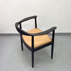 SOF the JFK Arm Chair with Wood Legs and Upholstered Seats for Kitchen & Dining