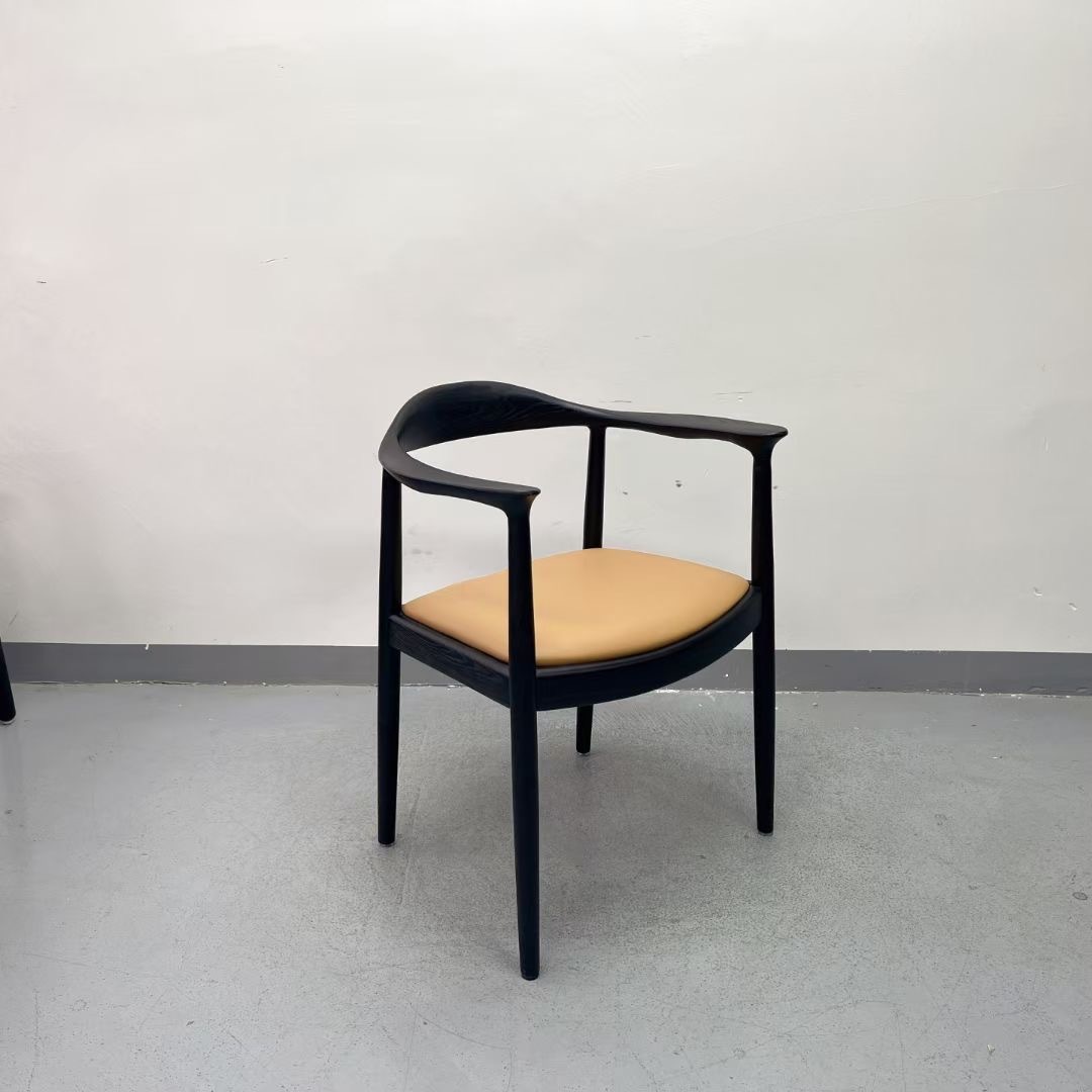 SOF the JFK Arm Chair with Wood Legs and Upholstered Seats for Kitchen & Dining
