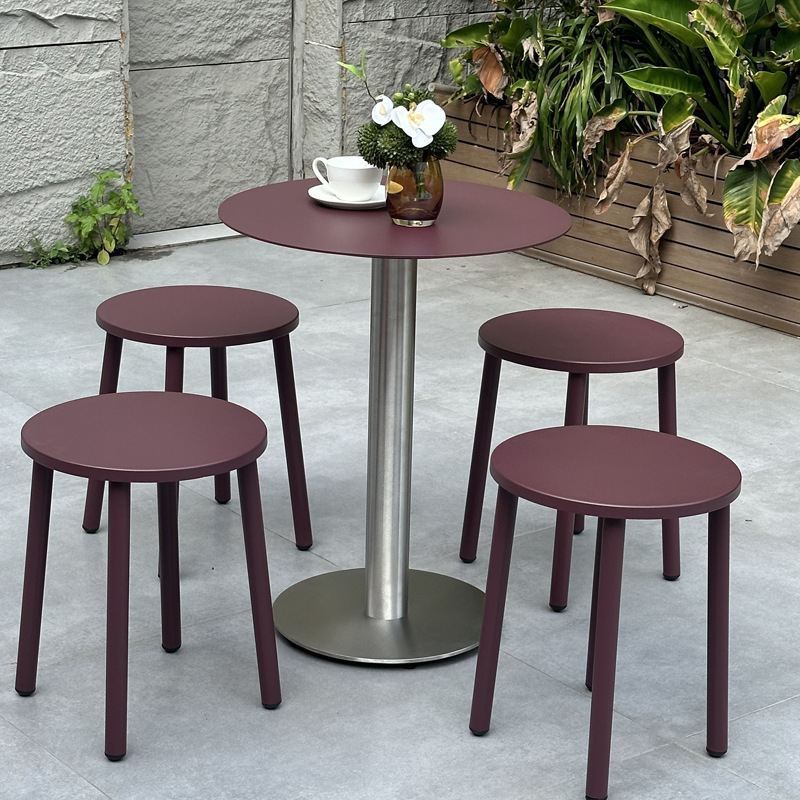 SOF aluminium alloy cafe outdoor dining table square table top