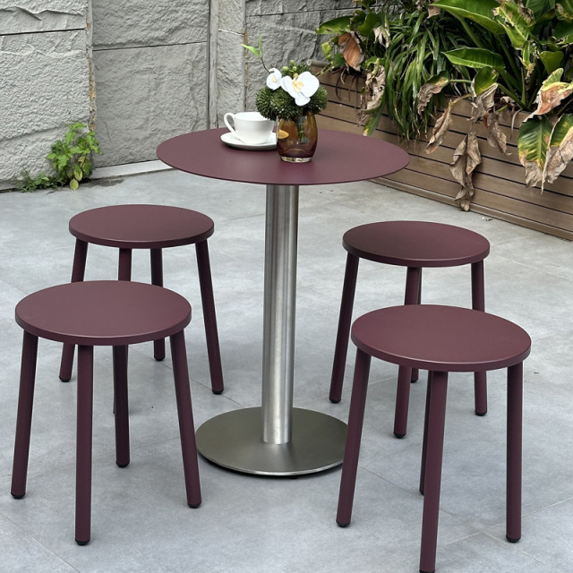 SOF aluminium alloy cafe outdoor dining table square table top