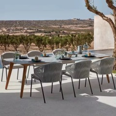Premium Outdoor Dining Chair with Aluminum Frame and Olefin Weave
