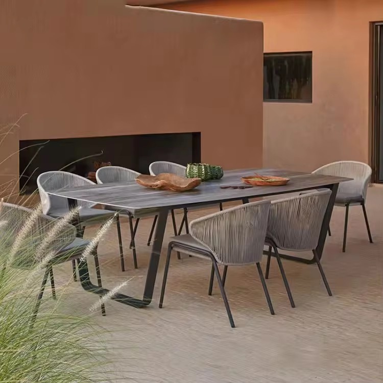 Premium Outdoor Dining Chair with Aluminum Frame and Olefin Weave