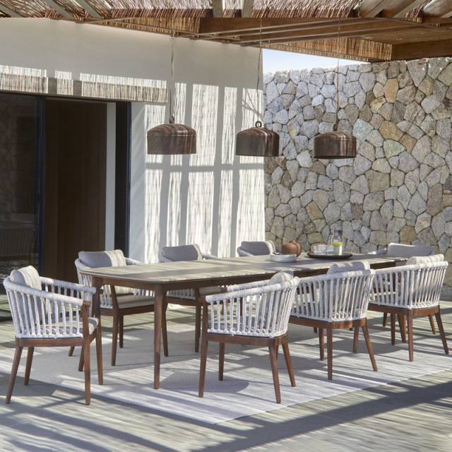 SOF Weather-Resistant Outdoor Dining Chair with Aluminum Frame, Olefin Weave, and 50mm Thick High-Density Foam Cushion