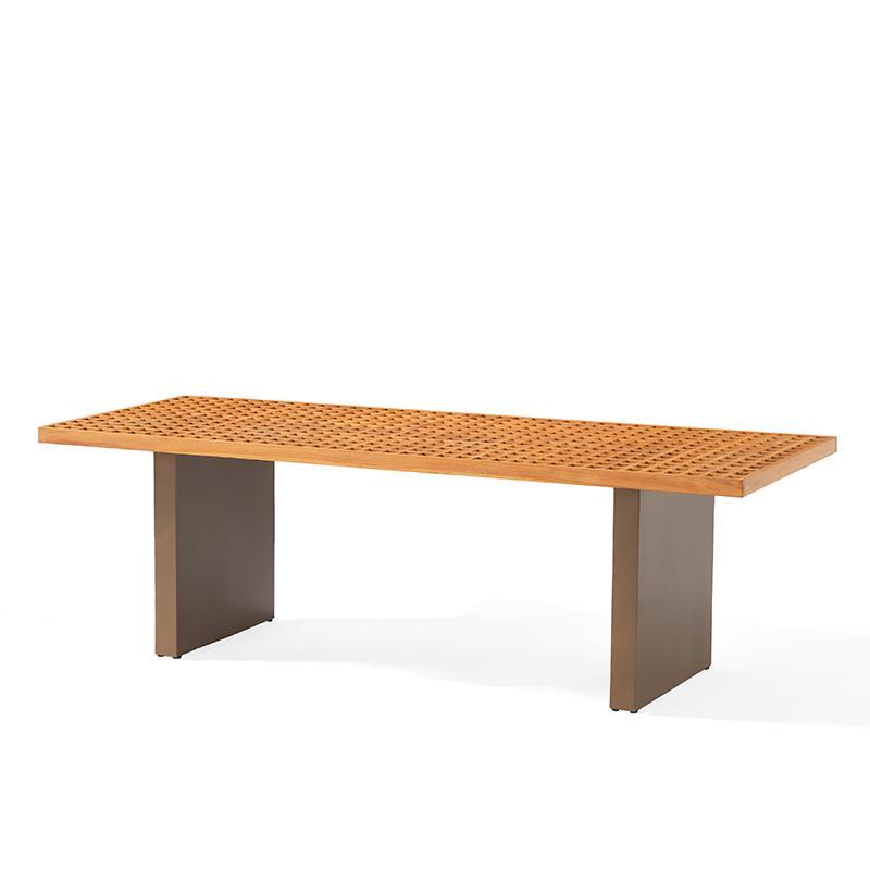 Luxury Outdoor Garden Dining Table - South American Teak with Aluminum Alloy Frame, Seats 8
