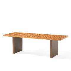 Luxury Outdoor Garden Dining Table - South American Teak with Aluminum Alloy Frame, Seats 8