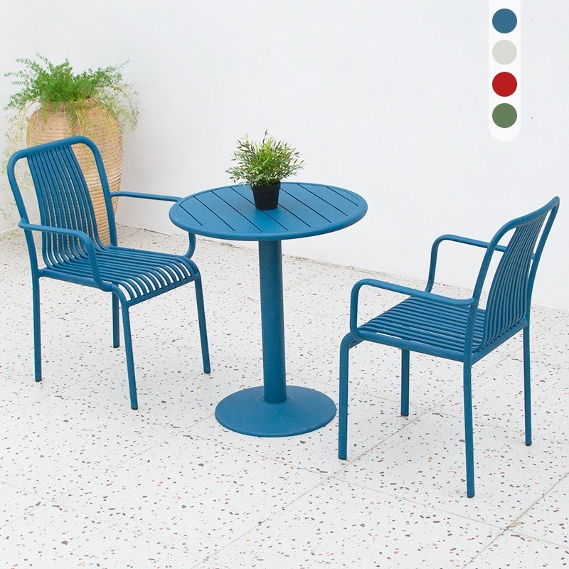 Outdoor Patio Chairs - Rust-Free, Stackable, Waterproof Aluminum with Matte Finish