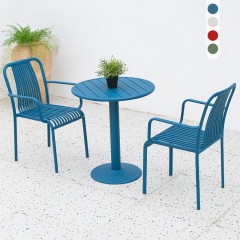 Outdoor Patio Chairs - Rust-Free, Stackable, Waterproof Aluminum with Matte Finish