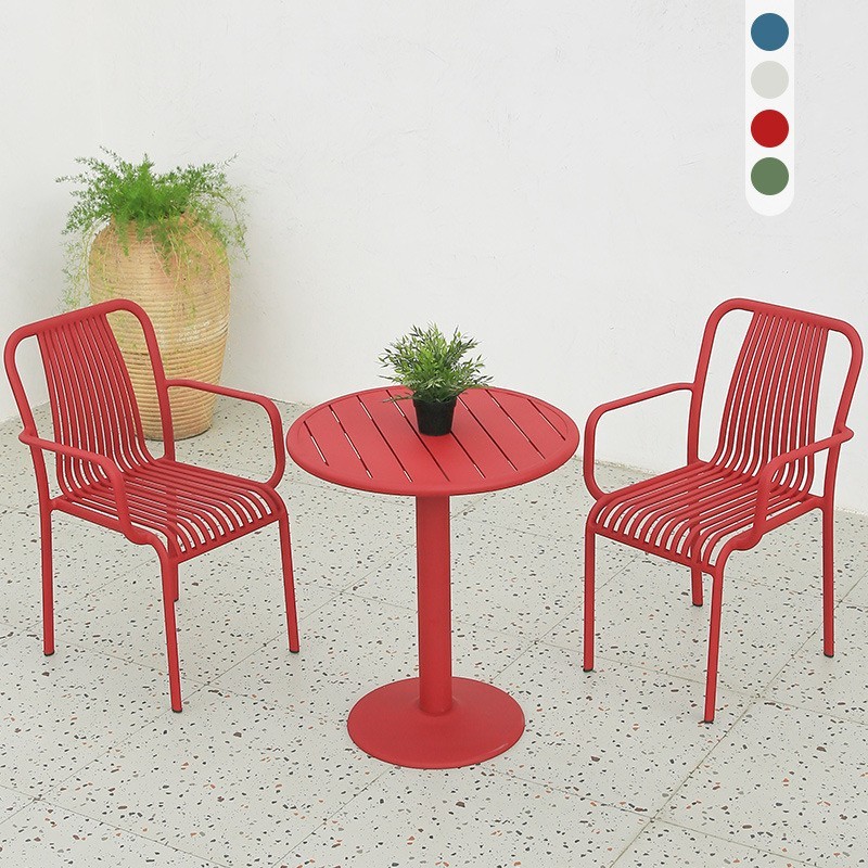Outdoor Patio Chairs - Rust-Free, Stackable, Waterproof Aluminum with Matte Finish