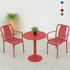 Outdoor Patio Chairs - Rust-Free, Stackable, Waterproof Aluminum with Matte Finish