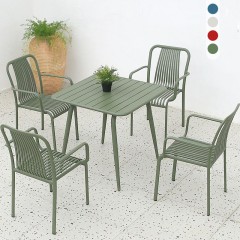 Outdoor Patio Chairs - Rust-Free, Stackable, Waterproof Aluminum with Matte Finish