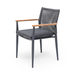SOF All-Weather Outdoor Chair – Crafted with Aluminum Alloy & Teak Wood
