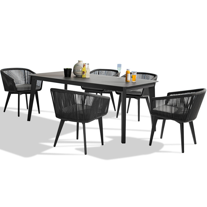 Premium Aluminum Alloy Outdoor Dining Table and Chair Set
