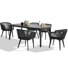 Premium Aluminum Alloy Outdoor Dining Table and Chair Set