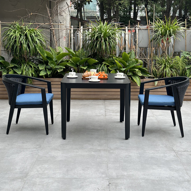 SOF Premium Customizable Outdoor Aluminum Dining Set- 1 Table and 4 Chairs