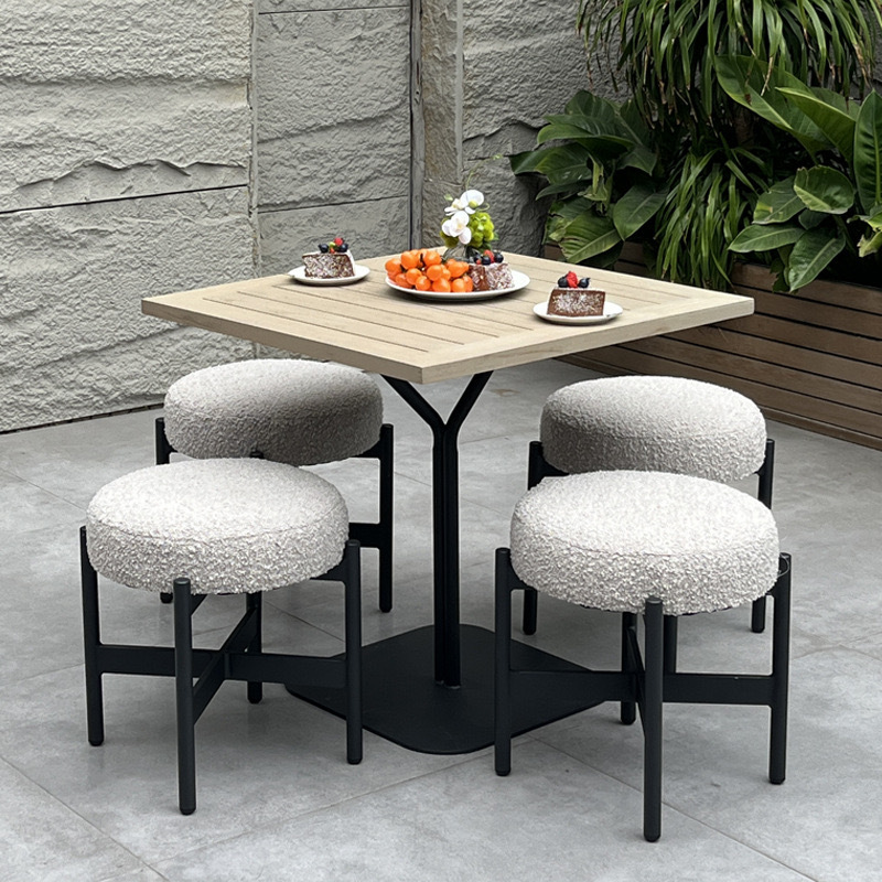 SOF Minimalist Outdoor Dining Table - Durable Teak Wood for Timeless Elegance