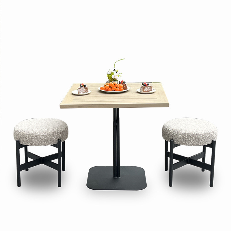 SOF Elegant Minimalist Outdoor Dining Table and Chair Set - Teak Wood for a Serene Dining Experience