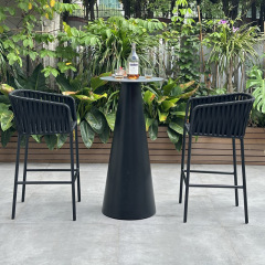 Elegant Aluminum Alloy Outdoor Bar Table - Stylish and Sturdy for Comfortable Gatherings