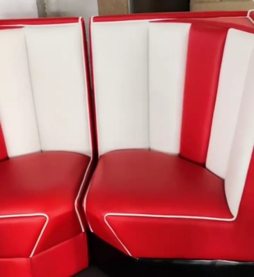 SOF Stylish 1950s Channel Design Corner Booth: Enhance Restaurant Seating Arrangements