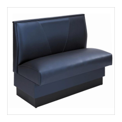 SOF Classic 1950s American Diner Leather Booth: Available in Glossy or Matte Finish for Restaurant Elegance