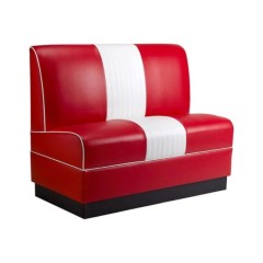 SOF Stylish Comfortable Vintage-Inspired 1950s Retro Single-Sided Dining Booth Seating for Restaurants