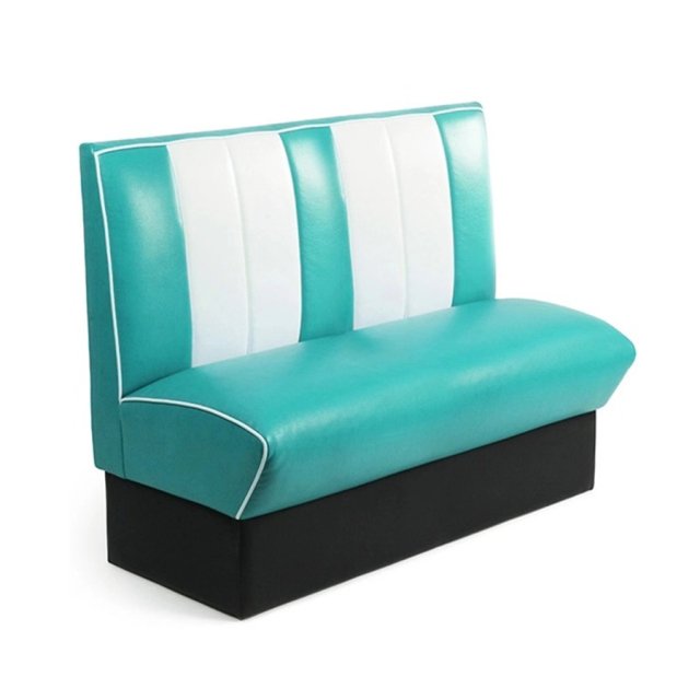SOF 1950s American Retro Leather Upholstered Booth Seating for Restaurants Made In China