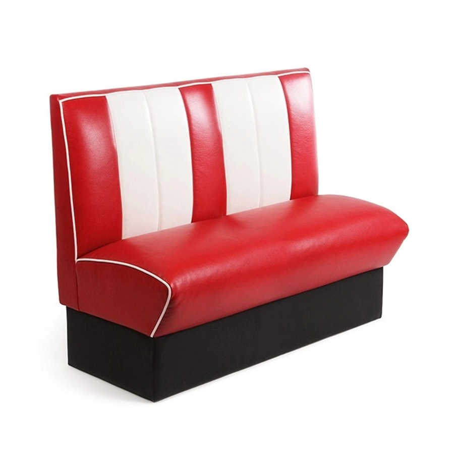 SOF 1950s American Retro Leather Upholstered Booth Seating for Restaurants Made In China
