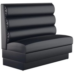 SOF Modern Elegance: All-Black Double Booth for Restaurants - Comfort Meets Style